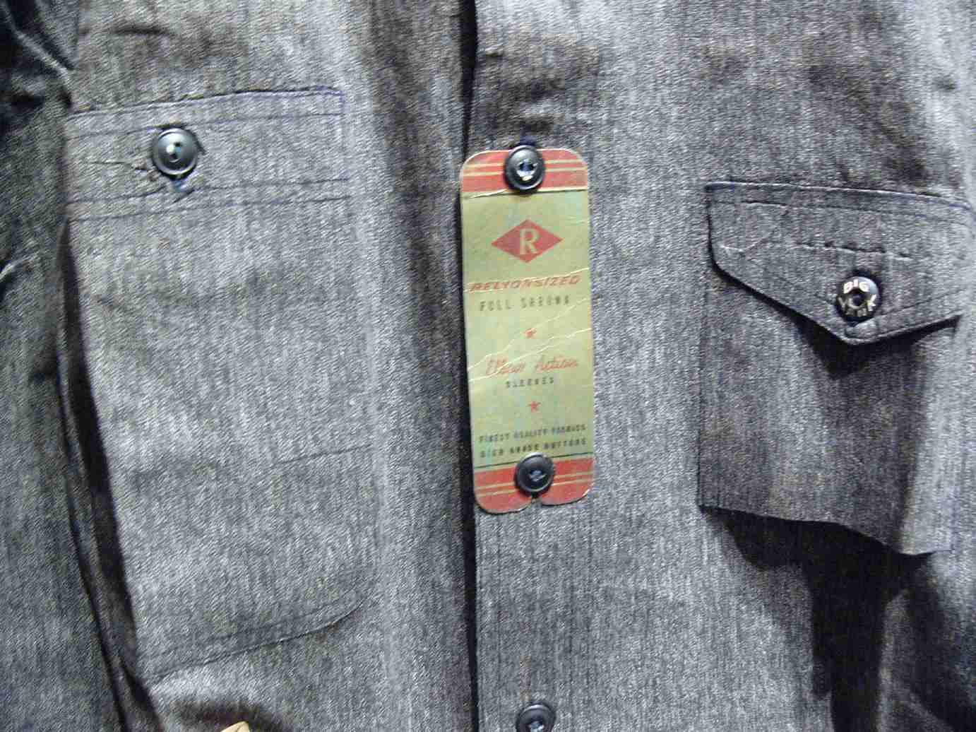 40s DEAD STOCK BIG YANK BLACK CHAMBRAY SHIRT ビッグヤンク 40s DEAD STOCK BIG YANK BLACK CHAMBRAY SHIRT ビッグヤンク