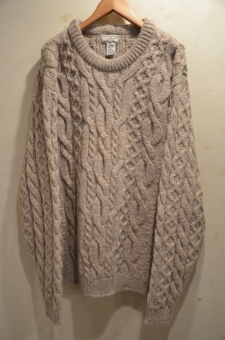 Aran knit sweater。_b0138479_11404553.jpg