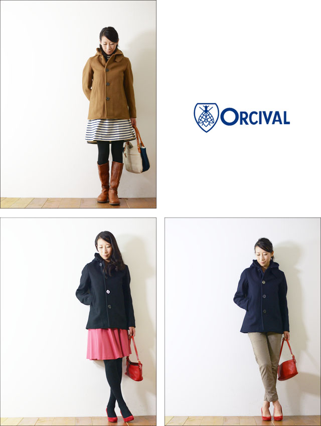 ORCIVAL[オーチバル・オーシバル] フード付きメルトンショート丈コート[RC-8362GLM] LADY\'S_f0051306_1232990.jpg