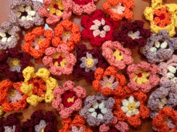 花モチーフのストール Crochet With Ricky