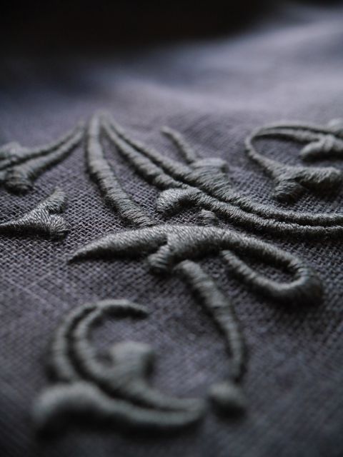 専用です❣️ アンティーク　ブラウス　モノグラム刺繍 ☆モノグラム刺繍セット – France Antique 銀色アンティーク