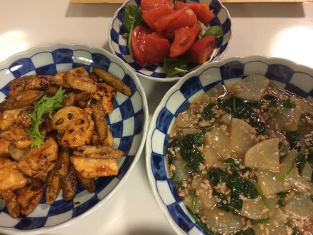大根と豚ひき肉のトロトロ煮・・・10/23②_b0247223_20201742.jpg