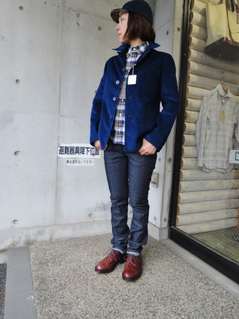 SABRE ・・・ Indigo CORDUROY CoverAll JACKET! 形・色味・雰囲気・評判良し!!!_d0152280_8253843.jpg