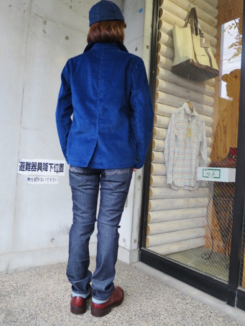SABRE ・・・ Indigo CORDUROY CoverAll JACKET! 形・色味・雰囲気・評判良し!!!_d0152280_8263141.jpg