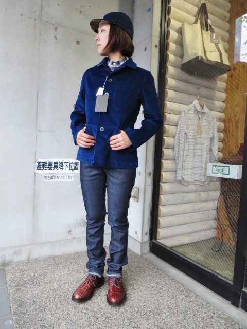 SABRE ・・・ Indigo CORDUROY CoverAll JACKET! 形・色味・雰囲気・評判良し!!!_d0152280_827051.jpg