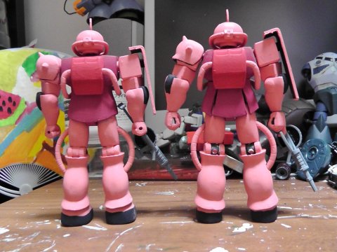 1/144 シャア専用ザク(旧キット) その8完成 : お手軽ガンプラ 1/144 シャア専用ザク(旧キット) その8完成 : お手軽ガンプラ