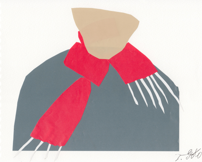 マフラー 切り絵おやじ マフラー 切り絵おやじ