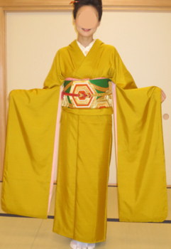 珍しい「黄八丈のお振袖」。。。_f0205317_23135270.jpg