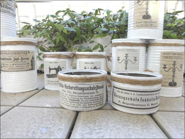 またしても英字新聞を使った白リメ缶つくったよ Natural Gardening またしても英字新聞を使った白リメ缶つくったよ Natural Gardening