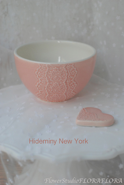 HideminyNewYorkさんのピンクのレースの抹茶椀♪_a0115684_17431847.jpg