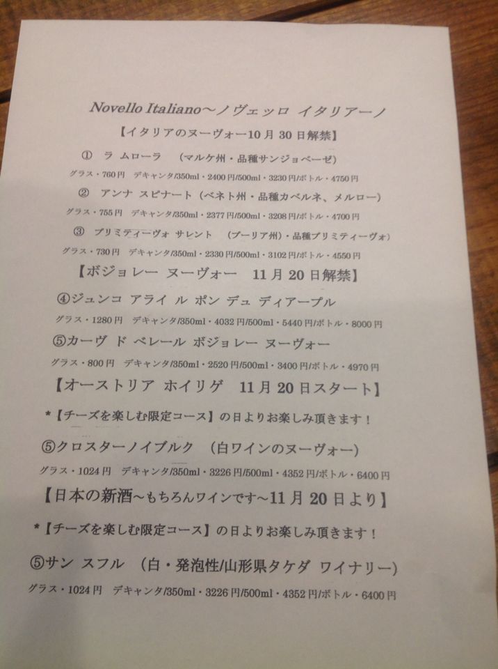 2014年新酒 ノヴェッロ&ヌーヴォー_c0315821_10143074.jpg
