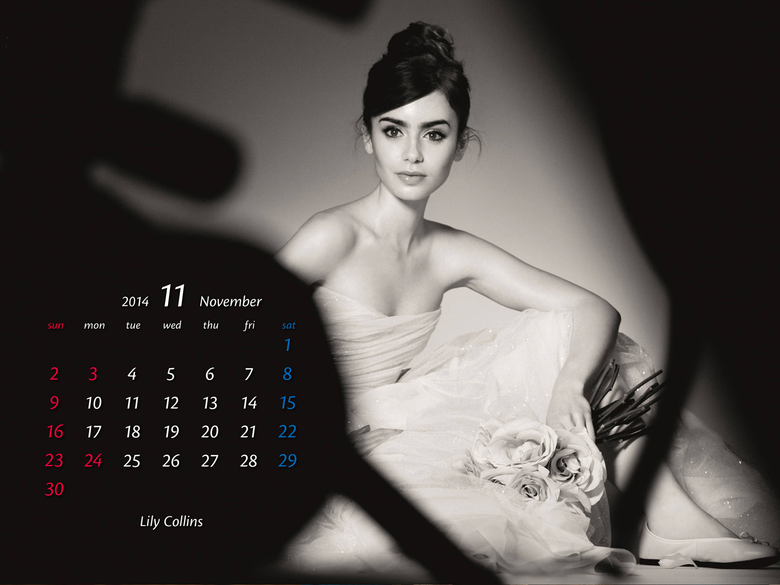「夜ごとの美女暦」11月は、秀眉が秀美なリリー・コリンズ（Lily Collins）にしてみた_e0042361_2341389.jpg