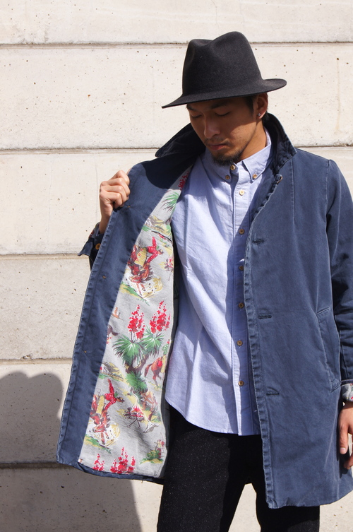 visvim mies coat blue