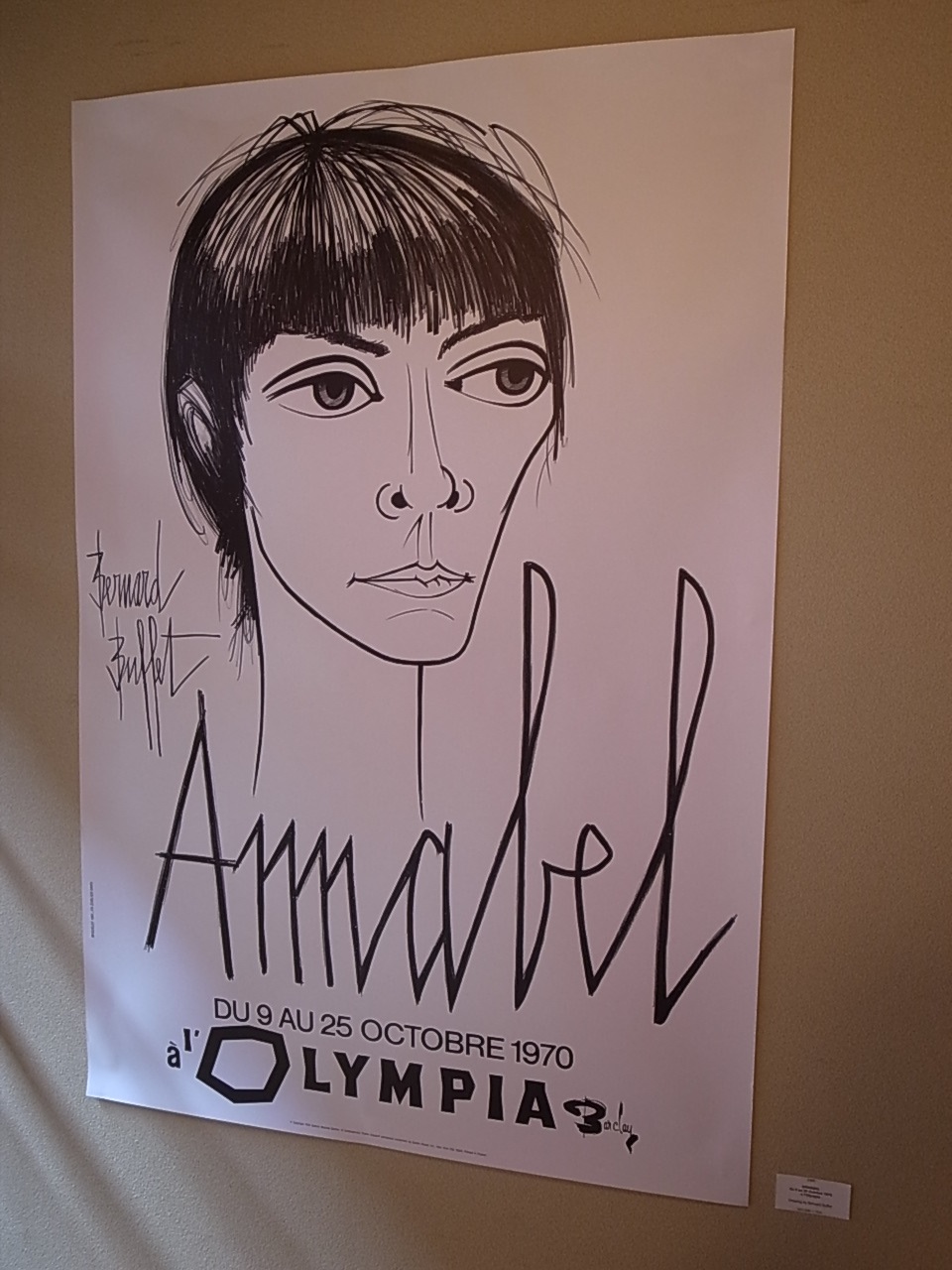 ANNABEL DU 9 AU 25 OCTOBRE 1970 A L'OLYMPIA / Bernard Buffet ANNABEL DU 9 AU 25 OCTOBRE 1970 A L'OLYMPIA / Bernard Buffet