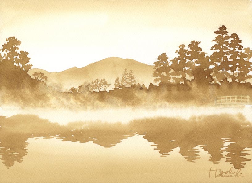 金鱗湖　珈琲画_f0176370_1731441.jpg