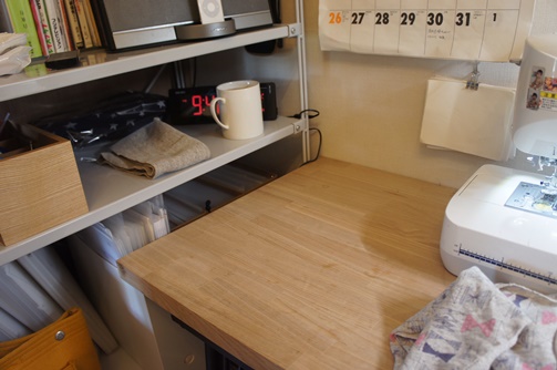 ミシン部屋の収納 今 いるトコロから ミシン部屋の収納 今 いるトコロから