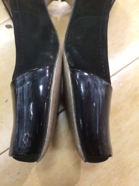 エナメルのつま先のこすれ汚れも一発でキレイに 西日本よかよか靴磨きブログ