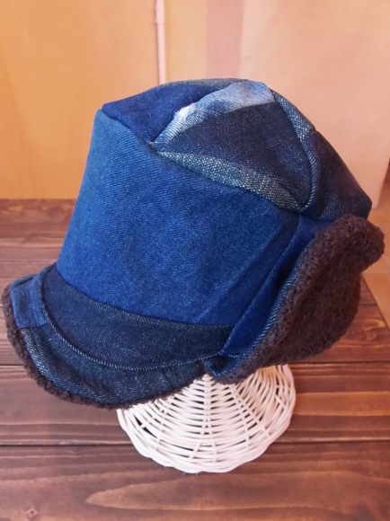 ミズム No,121 ジーンズの「パッチワーク」キャップ。_a0125419_07333992.jpg