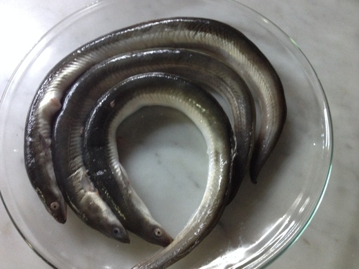 うなぎのオーブン焼き・わさび醤油_a0136671_3302595.jpg