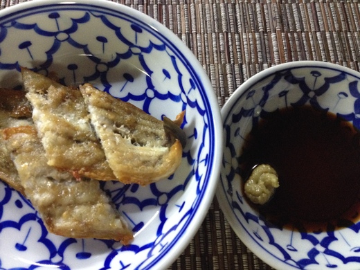 うなぎのオーブン焼き・わさび醤油_a0136671_3541179.jpg