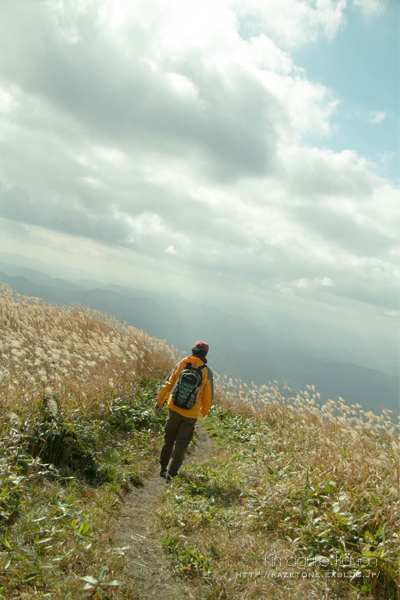 アメとムチ登山♪④**ススキ野、天空大地_b0197639_159484.jpg