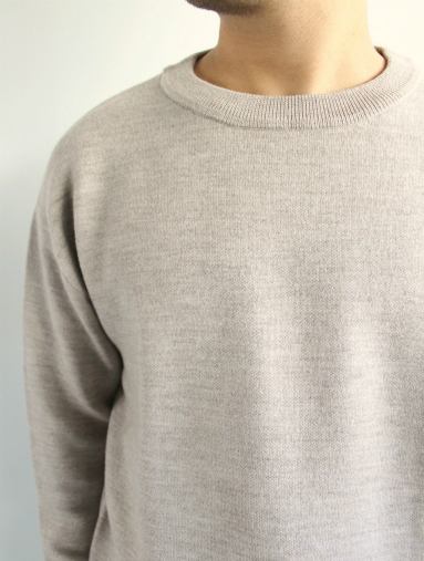 crepuscule　W/F Crew Neck Knit / Beige_b0139281_15375031.jpg