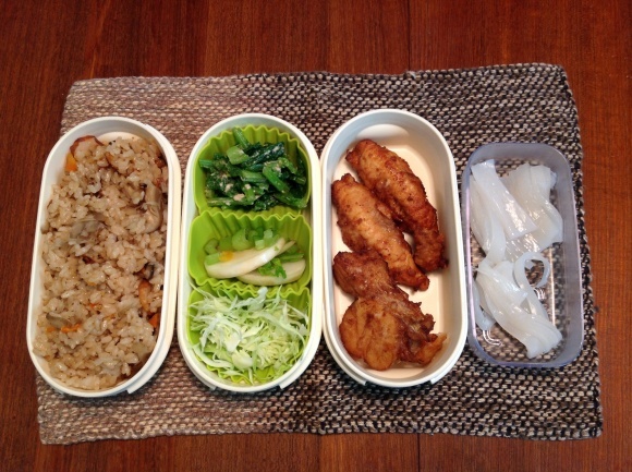 夕食用お弁当  フグの唐揚げ_f0314196_08591812.jpg