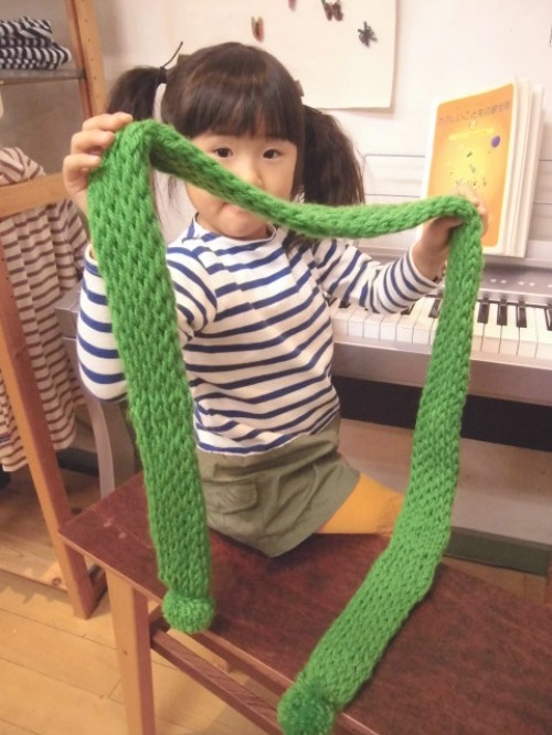 １１月２２日 土 こどもでも簡単に出来る牛乳パック 編み物 子供服フラム 浜松市西区入野町4903 12