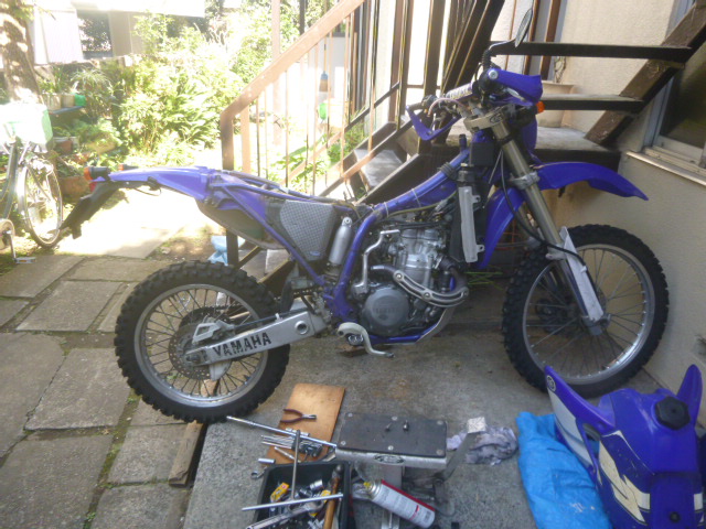 wr250x リアサスペンション 32,000km外し