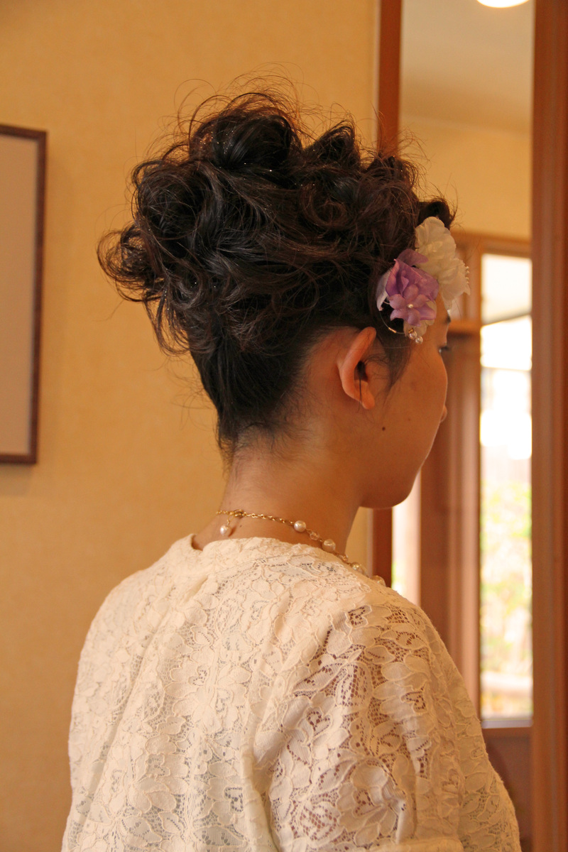 結婚式 髪型 アップ ヘアアレンジ 編み込み 人気スタイル さくら市美容室