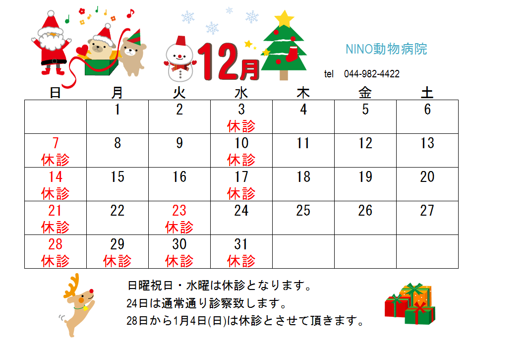 12月の休診日のお知らせ☆★☆_e0288670_15232385.png