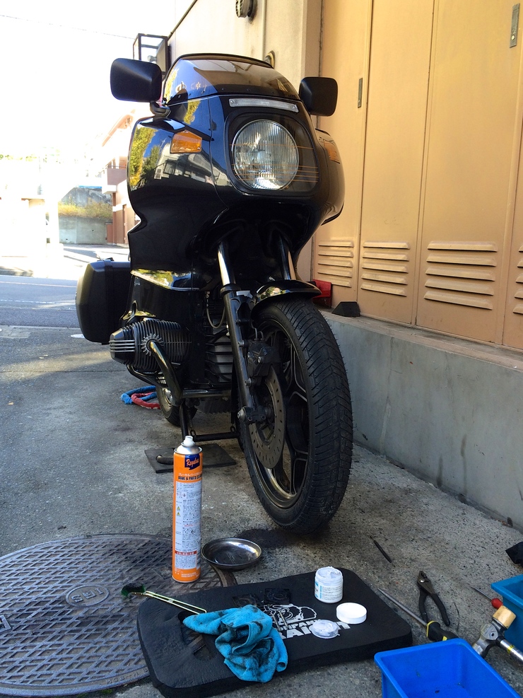 Fブレーキメンテナンス おりゃ 41歳からの Bmw R100rs Fブレーキメンテナンス おりゃ 41歳からの Bmw R100rs