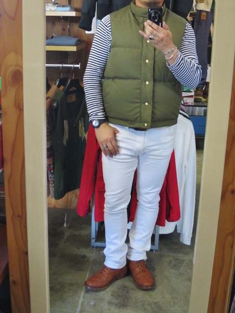 French Military CLOTH DOWN VEST ・・・ By Crescent Down Works (フル別注)_d0152280_724252.jpg