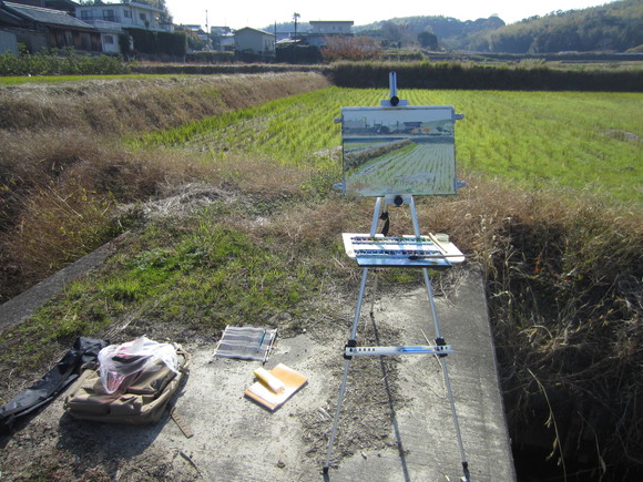 田んぼと民家　\"rice fields\"_b0238135_11583592.jpg