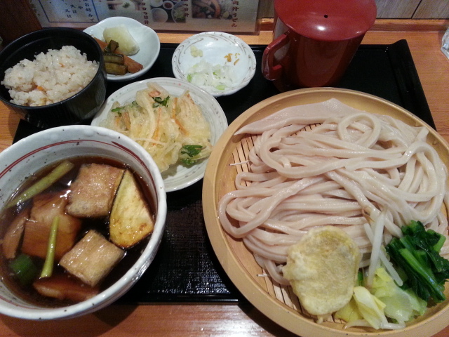 11/16 満月うどん 肉汁うどん大盛りサービスセット¥1,020@武蔵村山市_b0042308_22581934.jpg