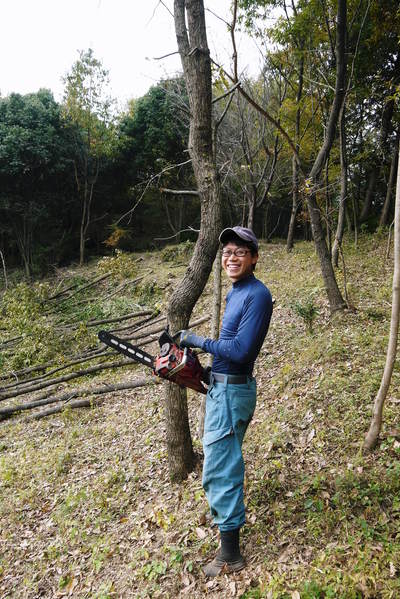 原木しいたけ 2年後の収穫へ向け、原木の伐採 その1_a0254656_1845688.jpg