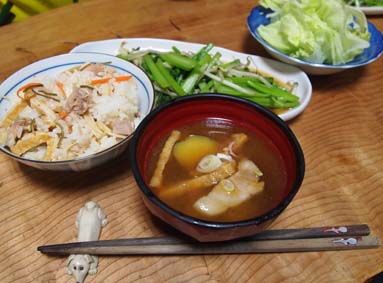 味噌汁日記：炊き込みご飯ともち米の相性について考える_b0126182_1092521.jpg