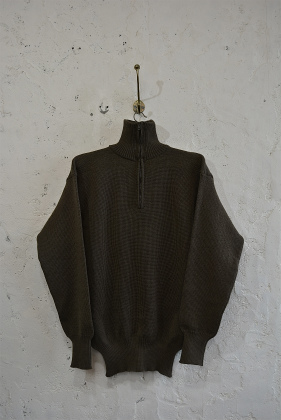 Italian army high neck half zip knit dead stock_f0226051_145276.jpg