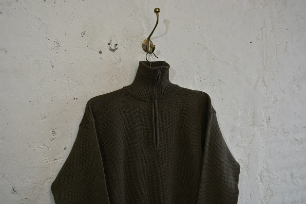 Italian army high neck half zip knit dead stock_f0226051_1453918.jpg