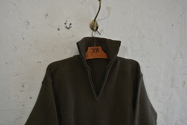Italian army high neck half zip knit dead stock_f0226051_1465100.jpg