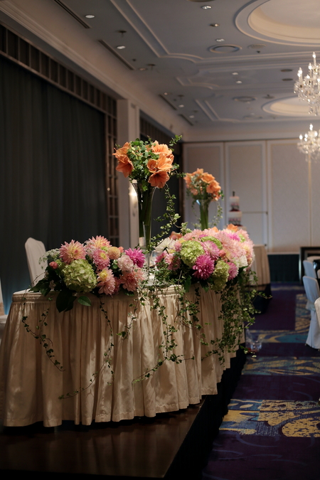 秋の装花 ホテルニューオータニ様へ 一会 ウエディングの花 秋の装花 ホテルニューオータニ様へ 一会 ウエディングの花