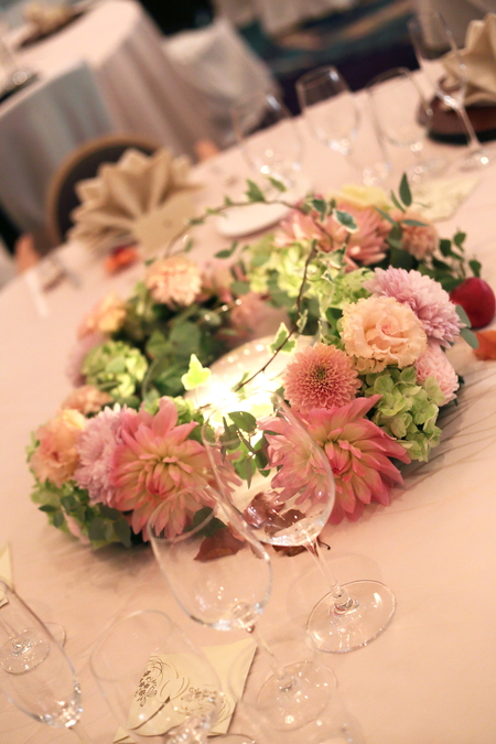 秋の装花 ホテルニューオータニ様へ 一会 ウエディングの花 秋の装花 ホテルニューオータニ様へ 一会 ウエディングの花