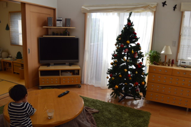 和室 こども部屋 のクリスマス飾り付け More Simple