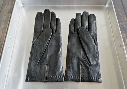 Belgian army black leather gloves dead stock_f0226051_15253316.jpg