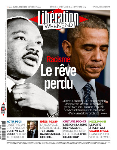 米国 ‘Ferguson’：「人種差別・失われた夢」—仏 ‘Libération’ 紙_f0166919_1020413.jpg