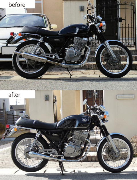 SR400用　ペイトンプレイス製　キャプトンマフラー