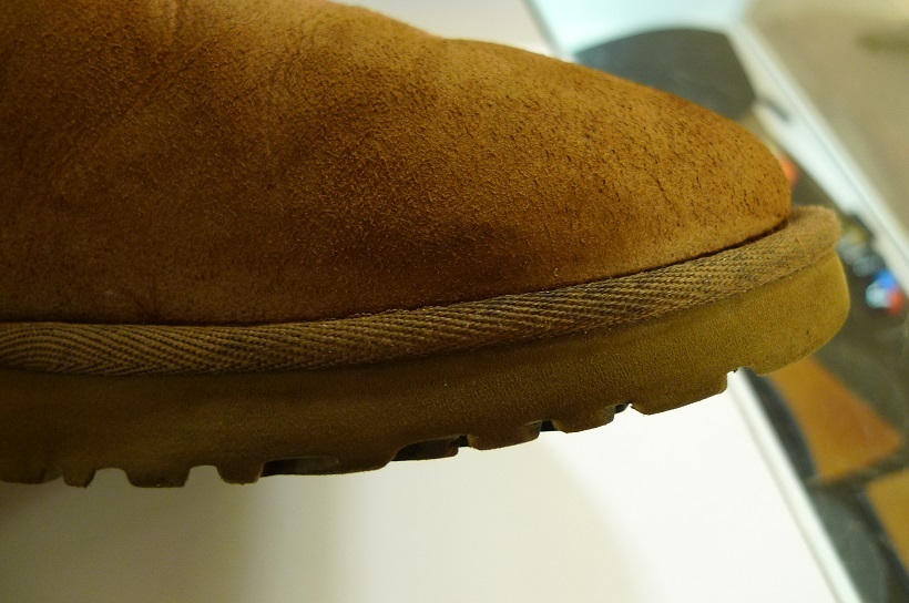 ムートンブーツのソール汚れ : 福岡よかよかシューケア タイム