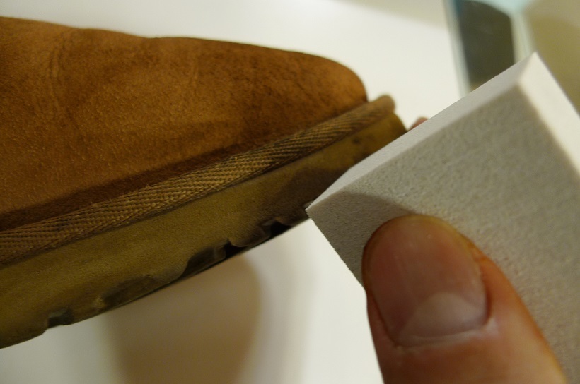 ムートンブーツのソール汚れ : 福岡よかよかシューケア タイム