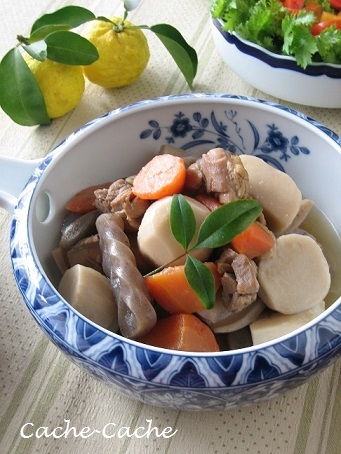 staubで 筑前煮 & 紅しぐれ(赤大根)の甘酢漬け♪_d0319943_23303129.jpg