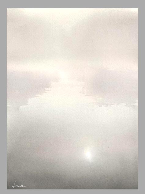 朝霧 水彩画_f0176370_1723563.jpg